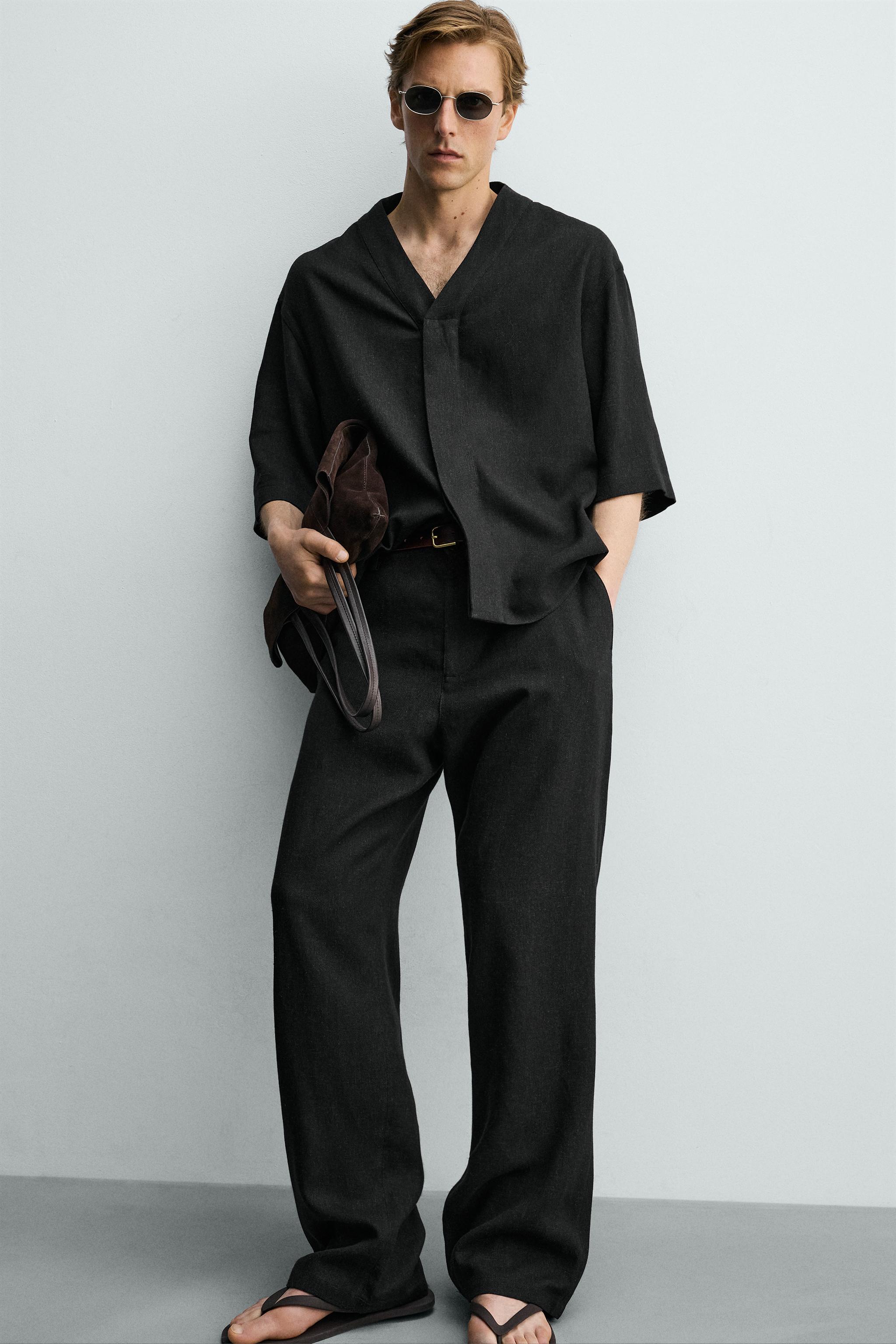 RELAXED FIT VISCOSE-HEMP PANTS